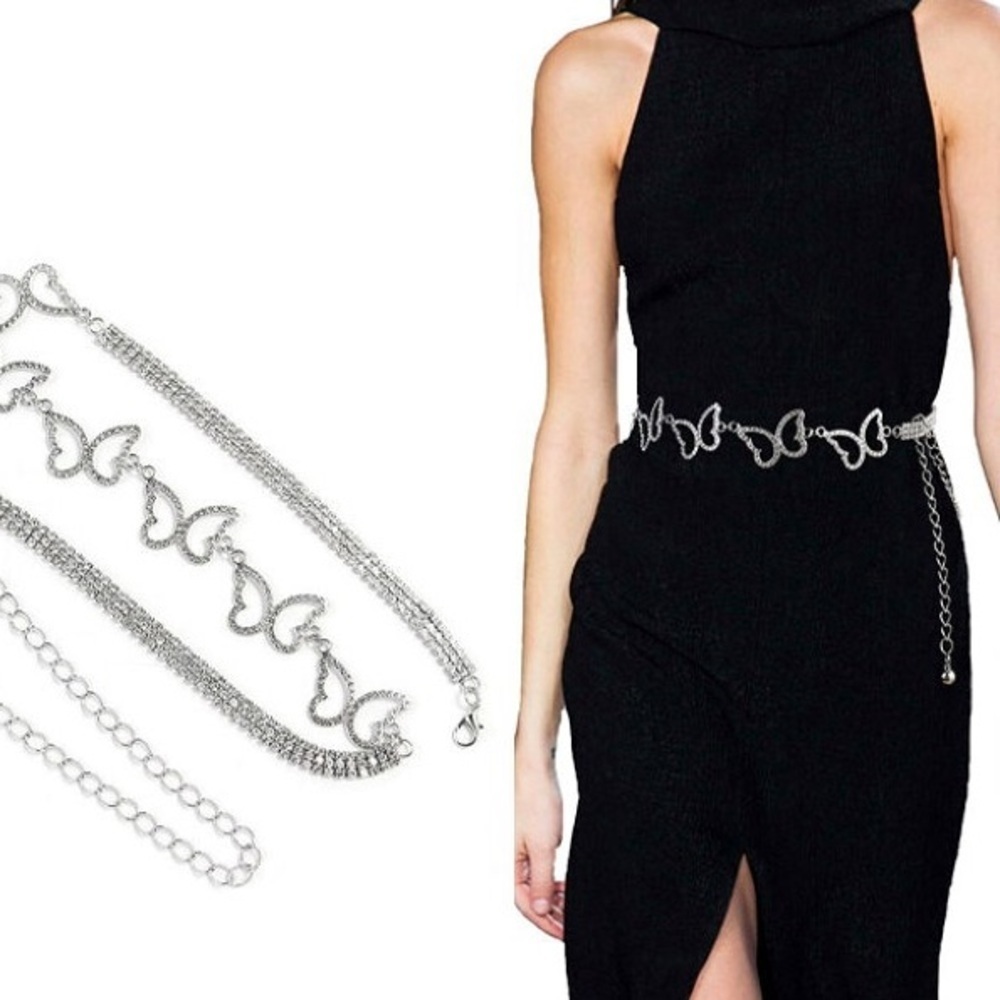 Elegant Silver Women's Belt